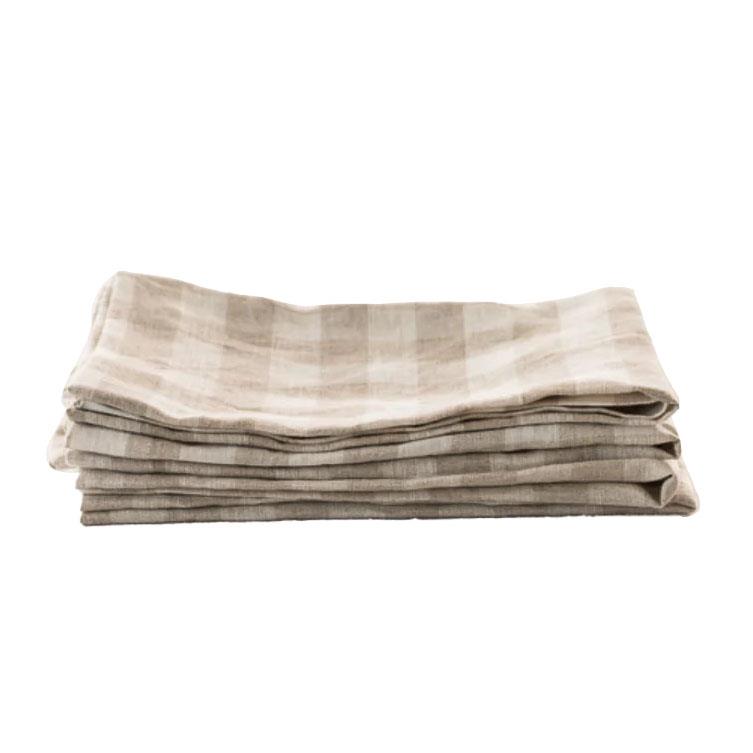 Home Lab 100% French Flax Linen Napkin Set Of 4